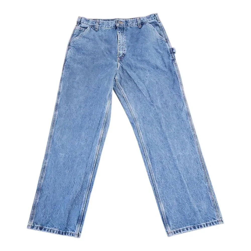 Carhartt Jeans Men's 40x32 Stonewash Dungaree Carpenter Original Fit B237 STW
